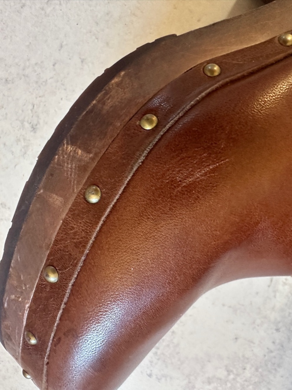 Ugg Size 9 Brown Leather Women's Clog Heels - Picture 6 of 8